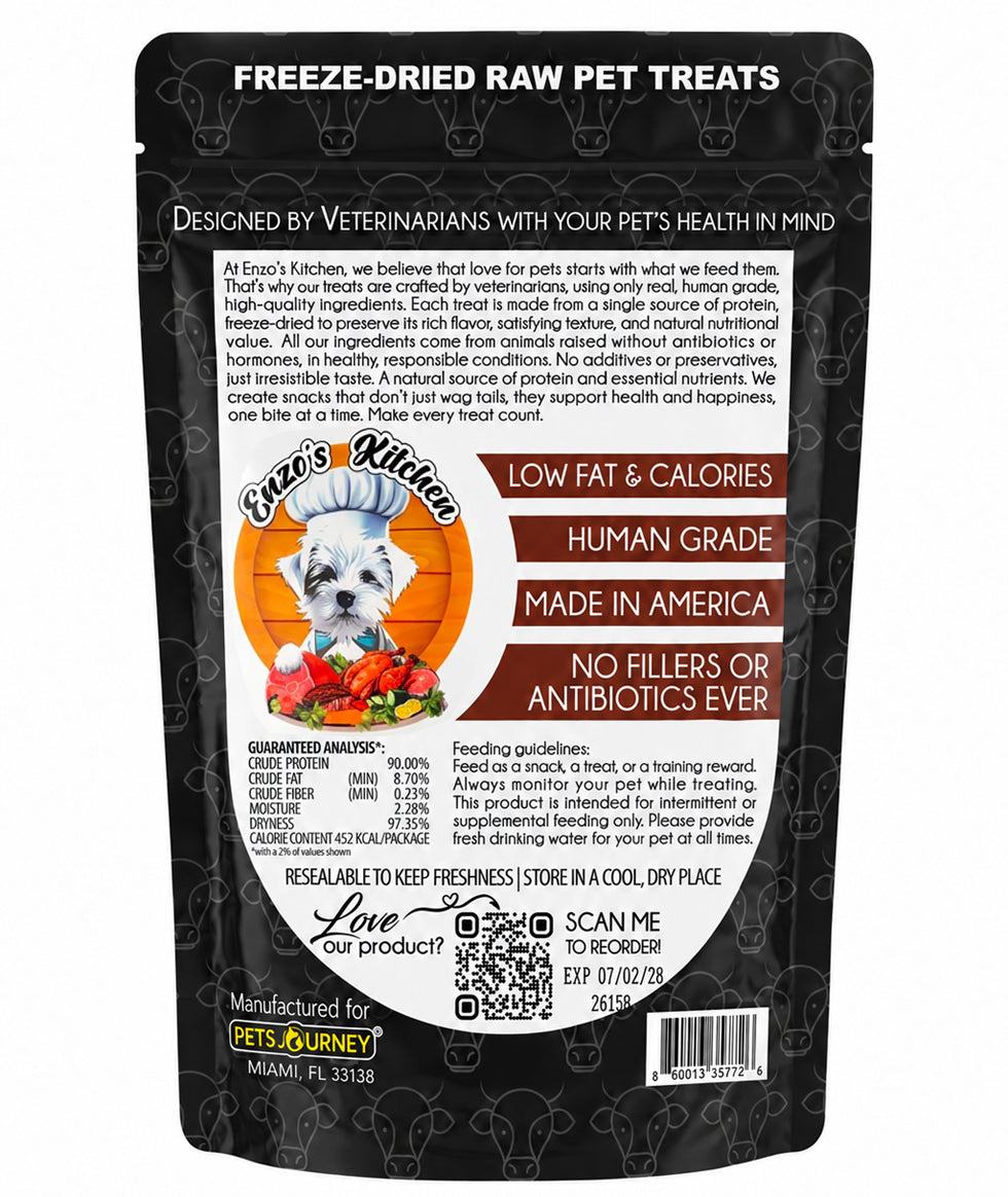 Enzo's Kitchen Freeze Dried Beef-Liver for Dogs and Cats