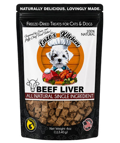 Enzo's Kitchen Freeze Dried Beef-Liver for Dogs and Cats
