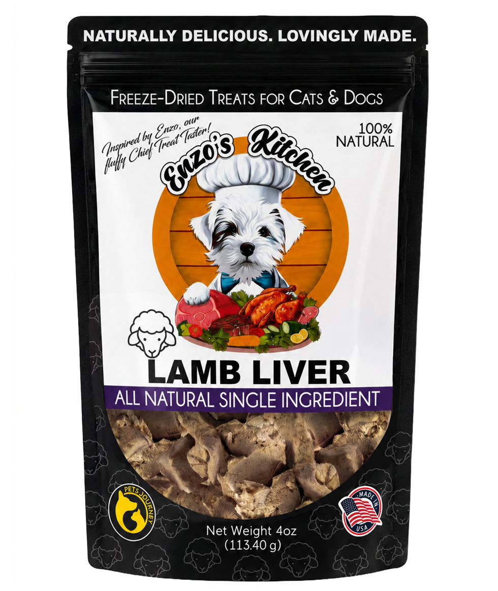 Enzo’s Kitchen Freeze-Dried Lamb Liver for Dogs and Cats