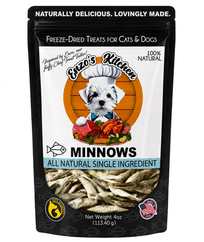Enzo's Kitchen Freeze-Dried Minnows for Dogs and Cats